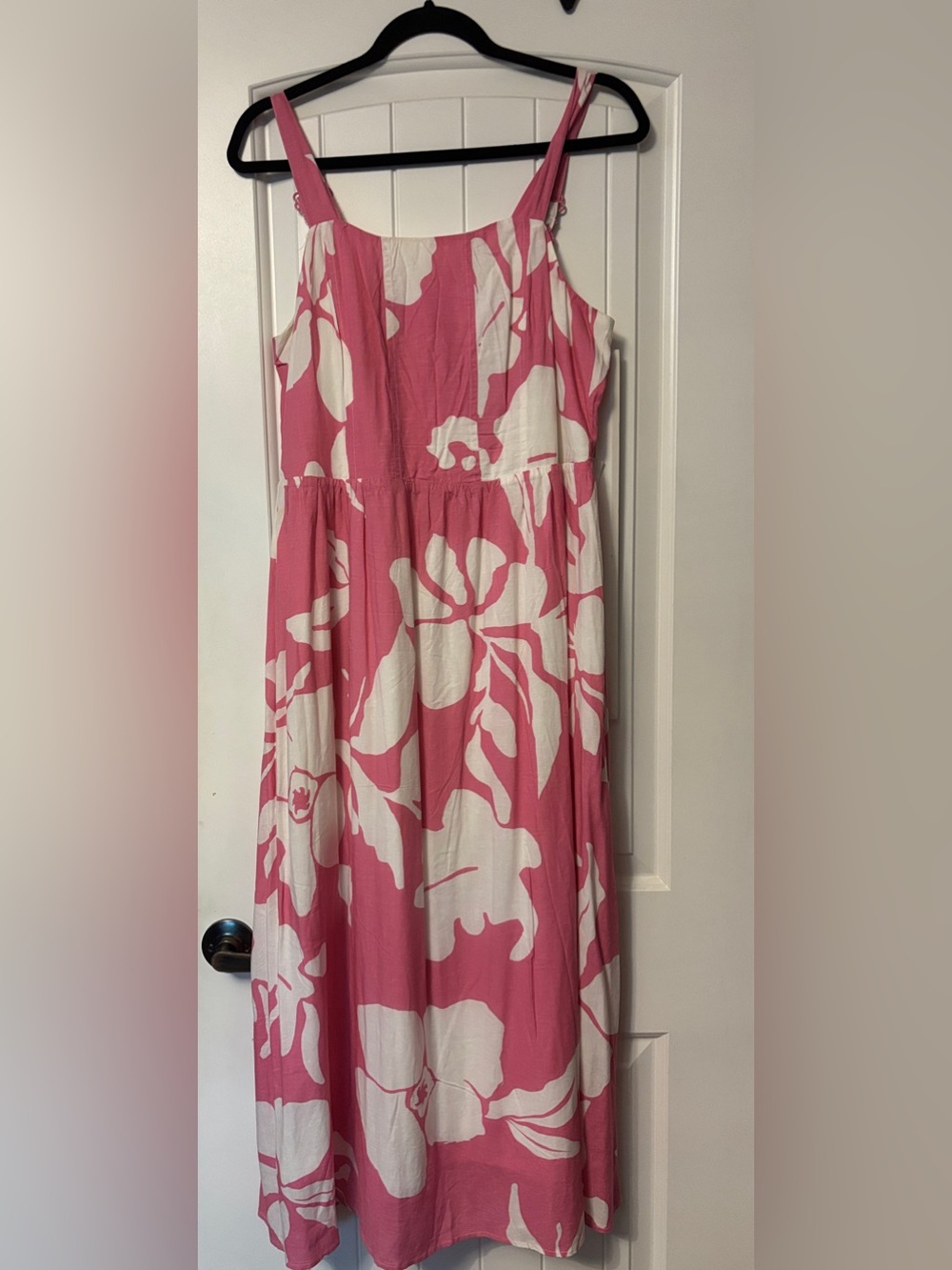 Linda Anderson Pink & White Floral Maxi Dress, Medium